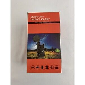 Multi-Function Outdoor Lantern Speaker LED Light  FM Radio Solar U2C 5-in-1 USB